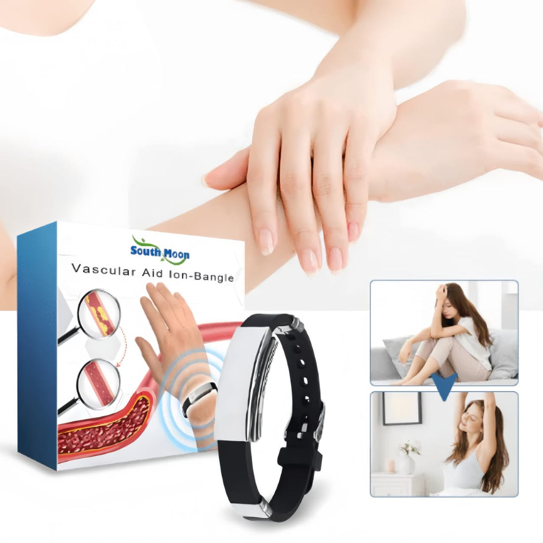 Vascular Care Ion Bracelet – Adjustable Titanium Wristband